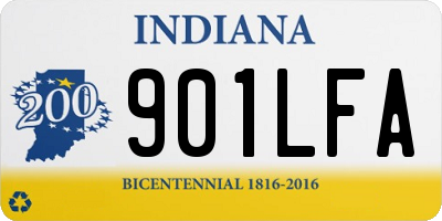 IN license plate 901LFA