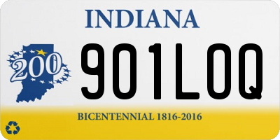 IN license plate 901LOQ