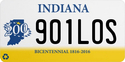 IN license plate 901LOS