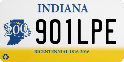 IN license plate 901LPE
