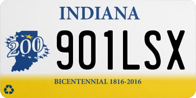 IN license plate 901LSX