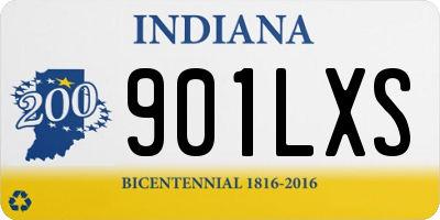 IN license plate 901LXS