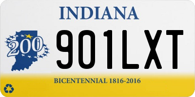 IN license plate 901LXT