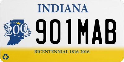 IN license plate 901MAB