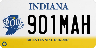 IN license plate 901MAH
