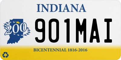 IN license plate 901MAI