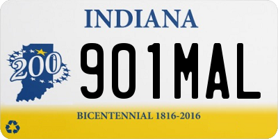 IN license plate 901MAL