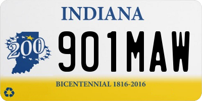 IN license plate 901MAW