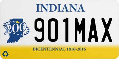 IN license plate 901MAX