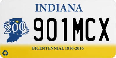 IN license plate 901MCX