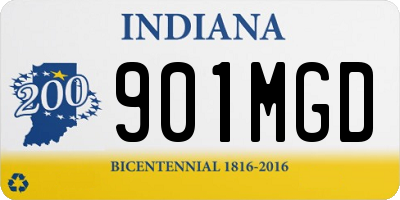 IN license plate 901MGD