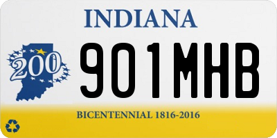 IN license plate 901MHB