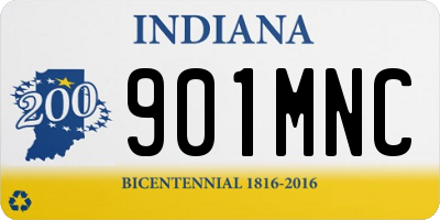 IN license plate 901MNC
