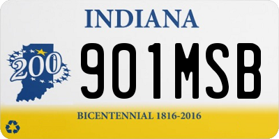 IN license plate 901MSB