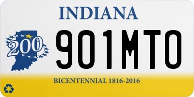 IN license plate 901MTO