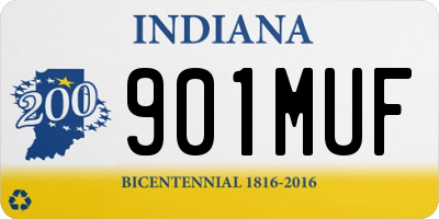 IN license plate 901MUF