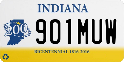 IN license plate 901MUW