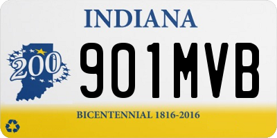 IN license plate 901MVB
