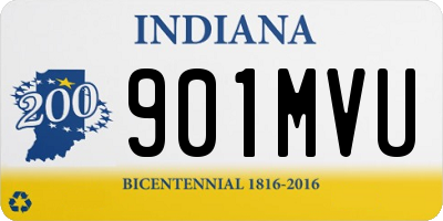 IN license plate 901MVU