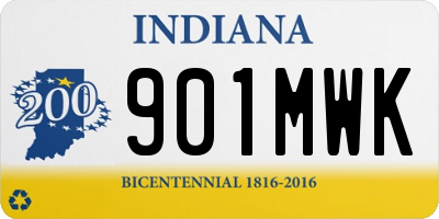 IN license plate 901MWK