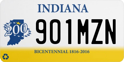 IN license plate 901MZN