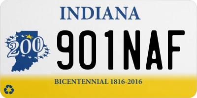 IN license plate 901NAF
