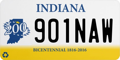 IN license plate 901NAW