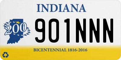 IN license plate 901NNN
