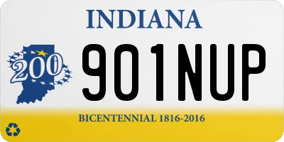 IN license plate 901NUP