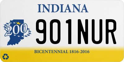 IN license plate 901NUR