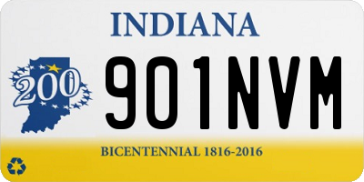 IN license plate 901NVM