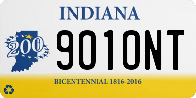 IN license plate 901ONT