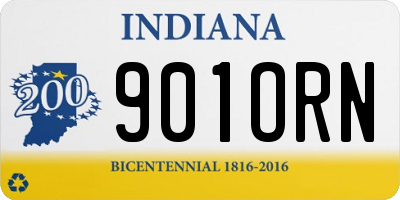 IN license plate 901ORN