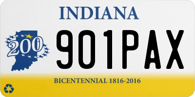 IN license plate 901PAX