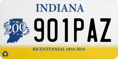 IN license plate 901PAZ
