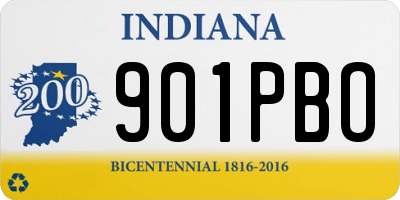 IN license plate 901PBO