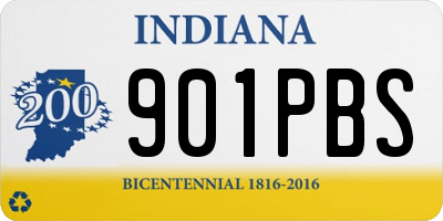 IN license plate 901PBS