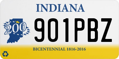 IN license plate 901PBZ