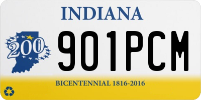 IN license plate 901PCM