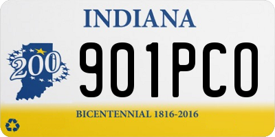 IN license plate 901PCO