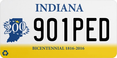 IN license plate 901PED
