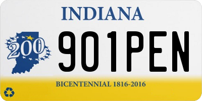IN license plate 901PEN