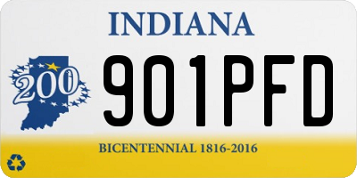 IN license plate 901PFD