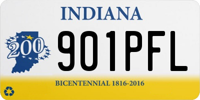 IN license plate 901PFL