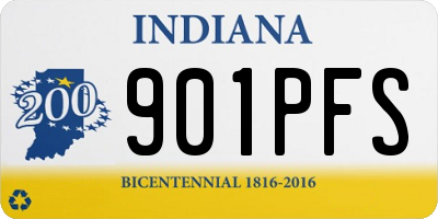 IN license plate 901PFS