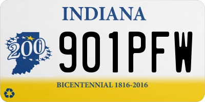 IN license plate 901PFW
