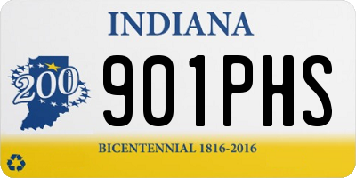 IN license plate 901PHS