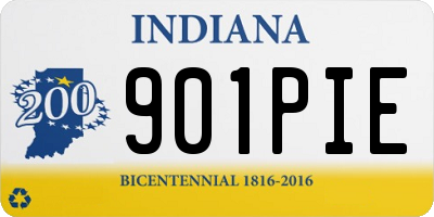 IN license plate 901PIE