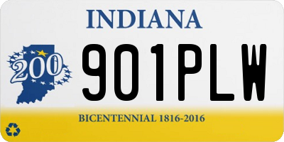 IN license plate 901PLW