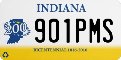 IN license plate 901PMS